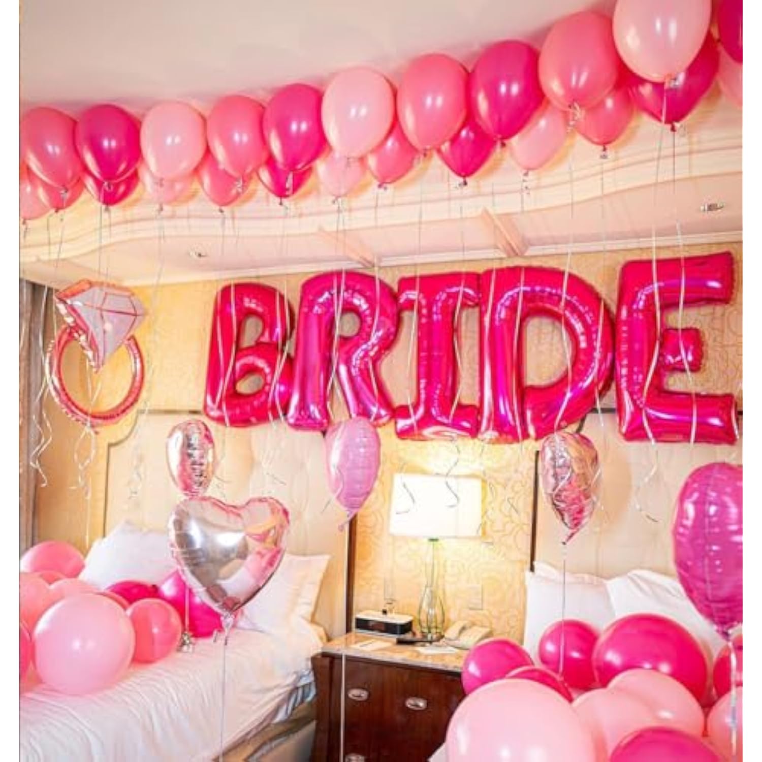 50Pcs Metallic Pink Balloons Set – Hot, Baby & Magenta Pink for Party and Event Decor