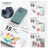 Designed For Iphone 15 Pro Case Compatible With Magsafe (6.1 Inch 2023), With 2 Pack Screen Protector, Liquid Silicone Phone Case (Camera Protective & Soft Microfiber Lining), Cactus Green