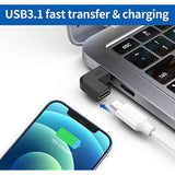 90 Degree Type Usb C Adapter, 2 Pack Usb C To Usb-C Fast Charger And Transfer
