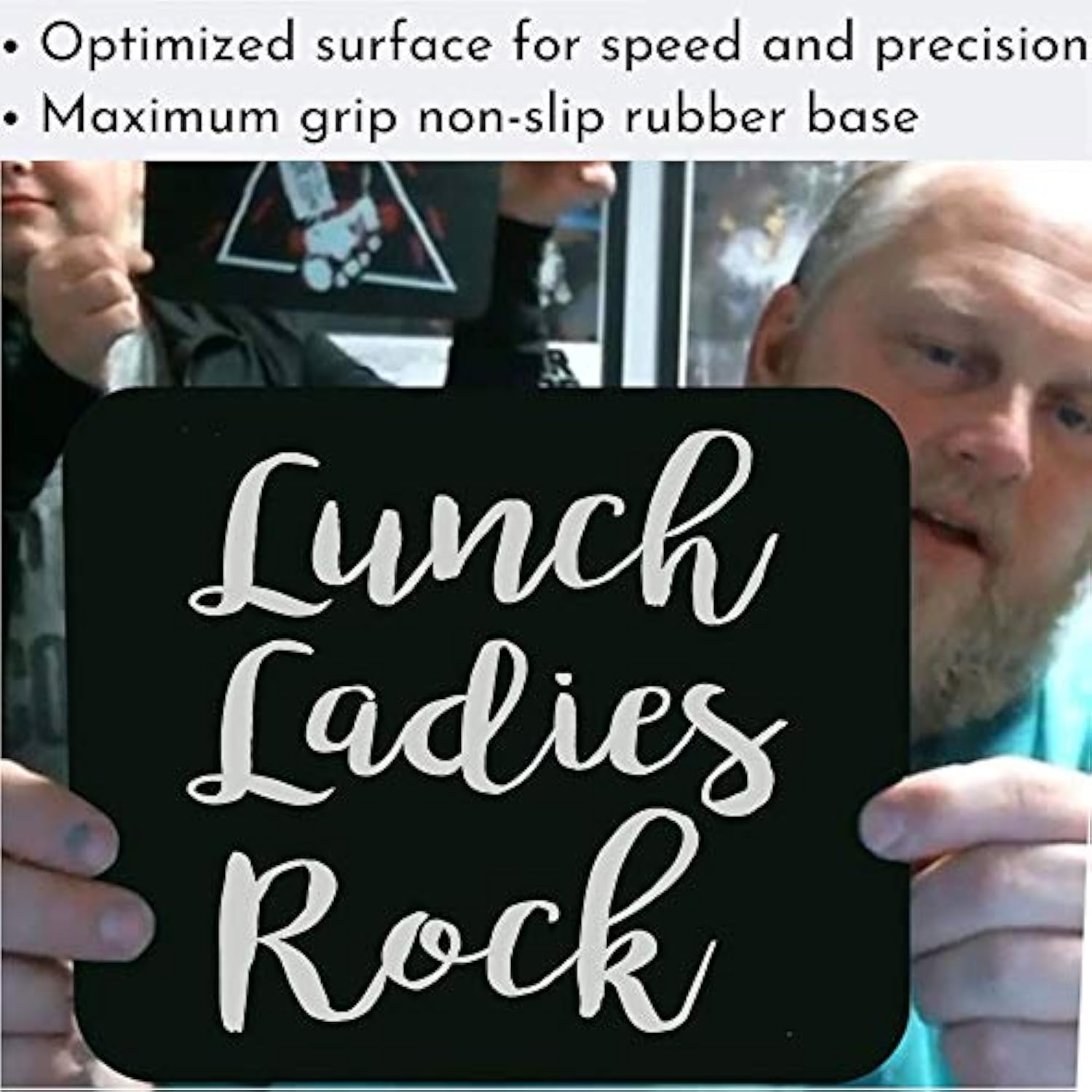 Teacher Mousepad Teaching 9" Mousemat - Lunch Ladies Rock Lunch Lady Squad Back To School Gift Office Poster Funny Computer Mouse Mat Mouse Pad