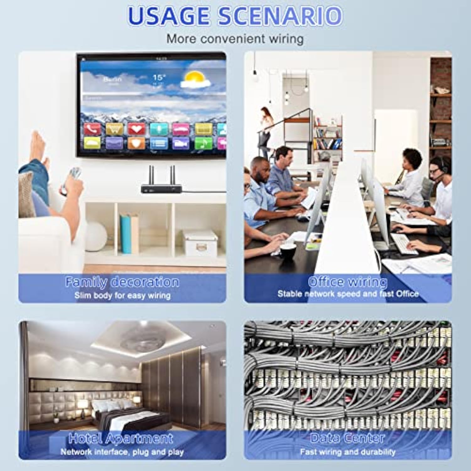 Cat 8 Ethernet Cable,30 Ft,25 Ft 50 Ft 100 Ft Heavy Duty High Speed Network In