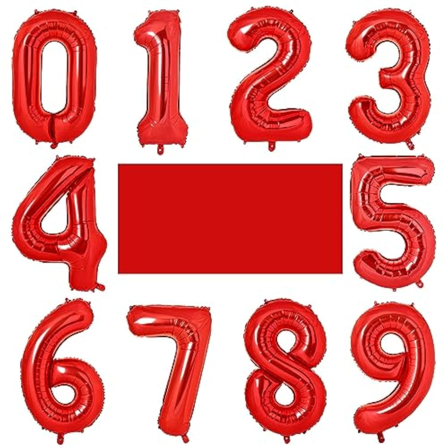 40-Inch Red Number 2 Balloon Large Foil for Birthday Anniversary Party Decor