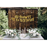 Pre-Strung Go Sha It’S Ya Birthday Funny Birthday Gold Glitter Banner - Funny 21St Birthday Decorations For Men And Women - Birthday Party Supplies And Gifts