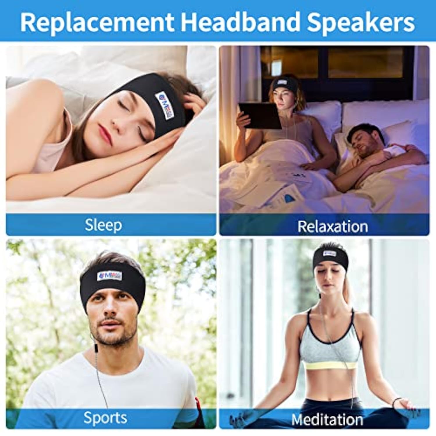 Sleep Ultra Thin Pillow Speakers With Stereo For Sleep Wired Headphones. Headb