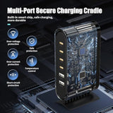 Usb C Charger Block Fast Charging Station,6-In-1 Desktop Charger Adapter,Usb Laptop Brick Hub For Apple Watch Iphone 17/16 15/14/13/Pro Max,Ipad Air,Macbook,Samsung Galaxy S24+/S23 Ultra,Android