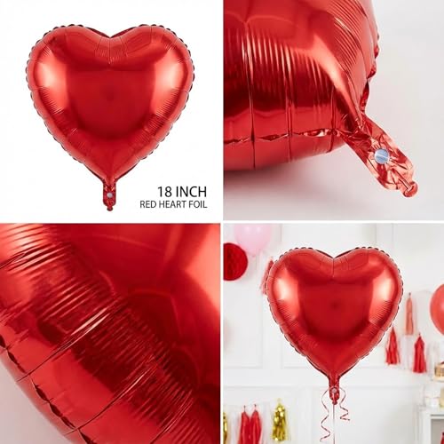 Galentine's Day Balloon Decorations Kit -with Red Rose Gold GALENTINES GANG & LOVE Heart Foil Balloons for Best Friends Bachelorette Bridal Shower Valentine's Celebration Decorations (Red Rose Gold)