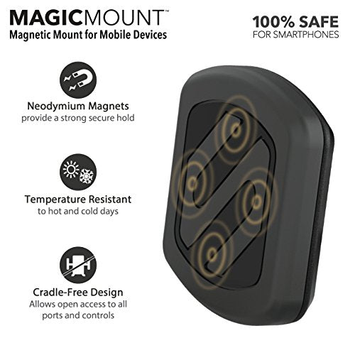 MAGVM2B-2PKBP0 MagicMount Magnetic Phone Mount for Car Air Vent, Universal Cell Phone Holder for Car Vent Mount, Strong Magnet Hold, Compatible with