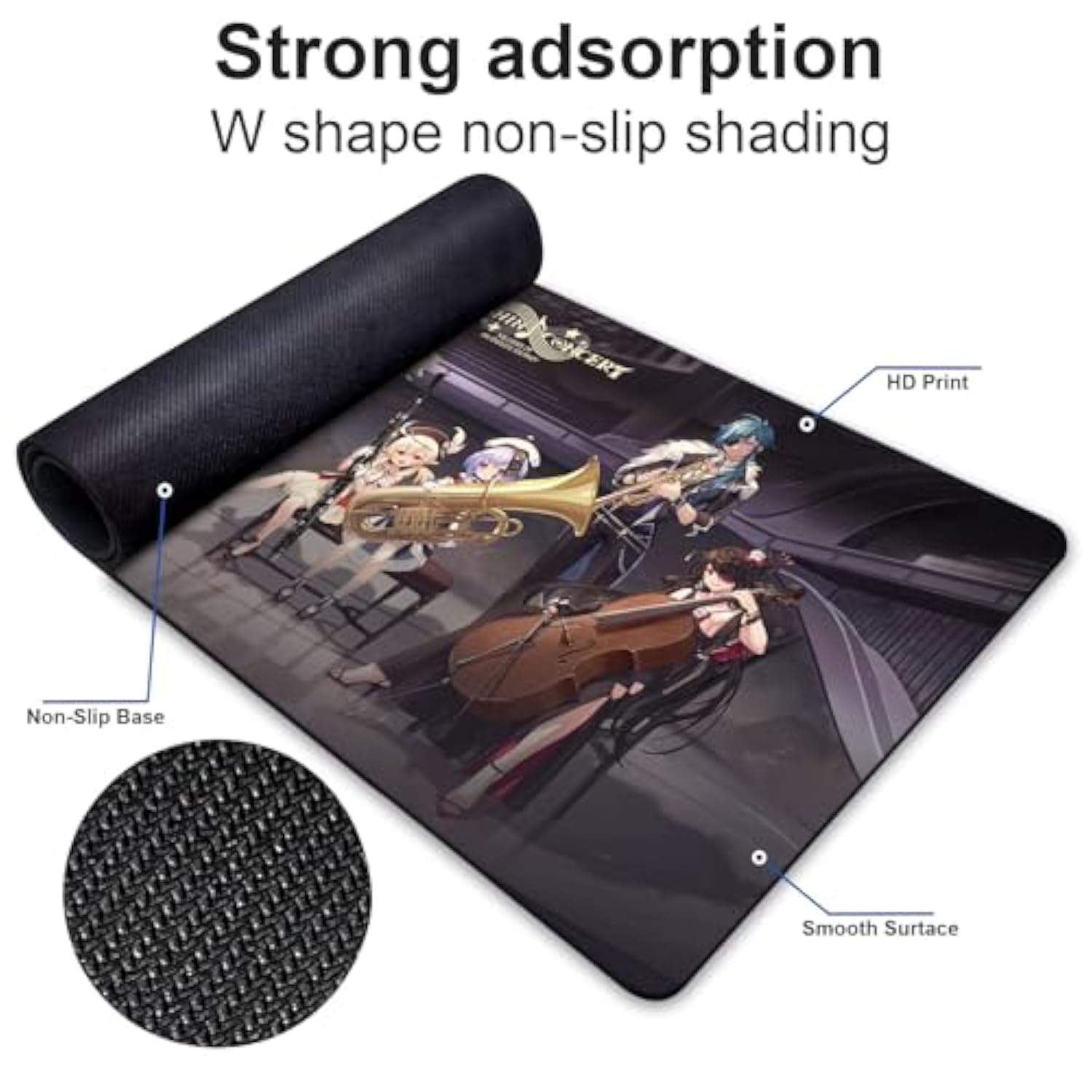 Anime Mouse Pad Large Gaming Mouse Pad Genshin Impact Mouse Pad