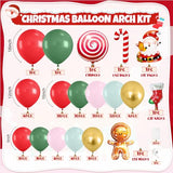 Christmas Balloon Arch Kit Pink Green, 108 Pcs Gingerbread Decorations
