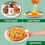 100PCS Christmas Paper Plates and Napkins Set- (25 Guests)