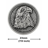 12 Pieces American Eagle Metal Shank Buttons. 23Mm (7/8 Inch) (Antique