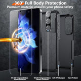 For Samsung Galaxy S24 Case, With 2Pcs [Tempered Glass Screen Protector+Camera Protector][ Grade Shockproof] Heavy Duty Full Body Protection Phone Case For S24 Case,Black