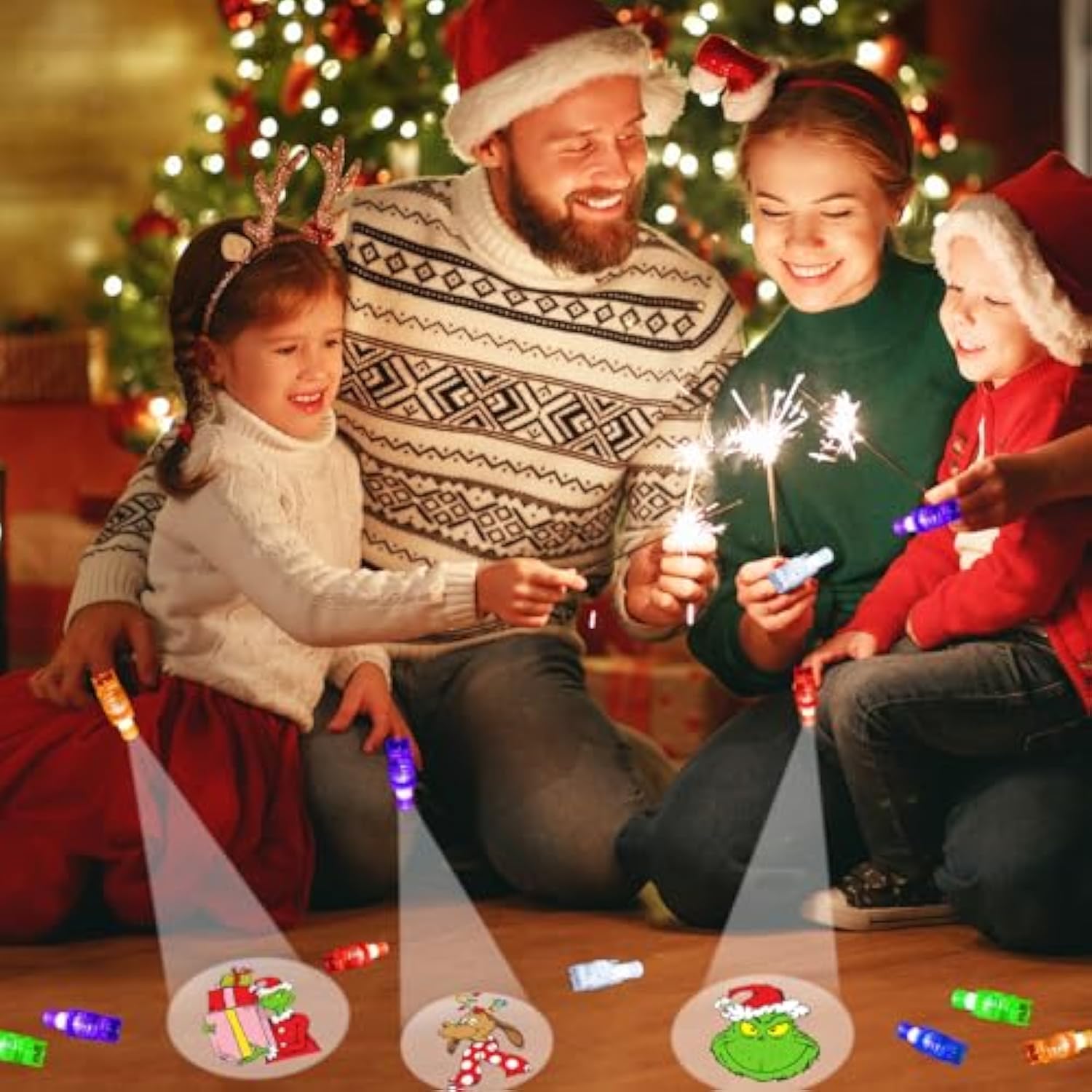36pcs Finger Lights Christmas Party Favors Light Up Toys Goodie Bag Fillers