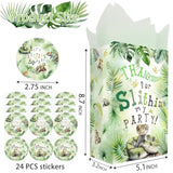 24 Reptile Party Favor Bags With Stickers Reptile Goodie Bags Reptile Party Favors For Kids Reptile Birthday Party Supplies