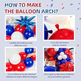Patriotic Balloon Garland Kit: Red, White & Blue - 4th of July Party Decor