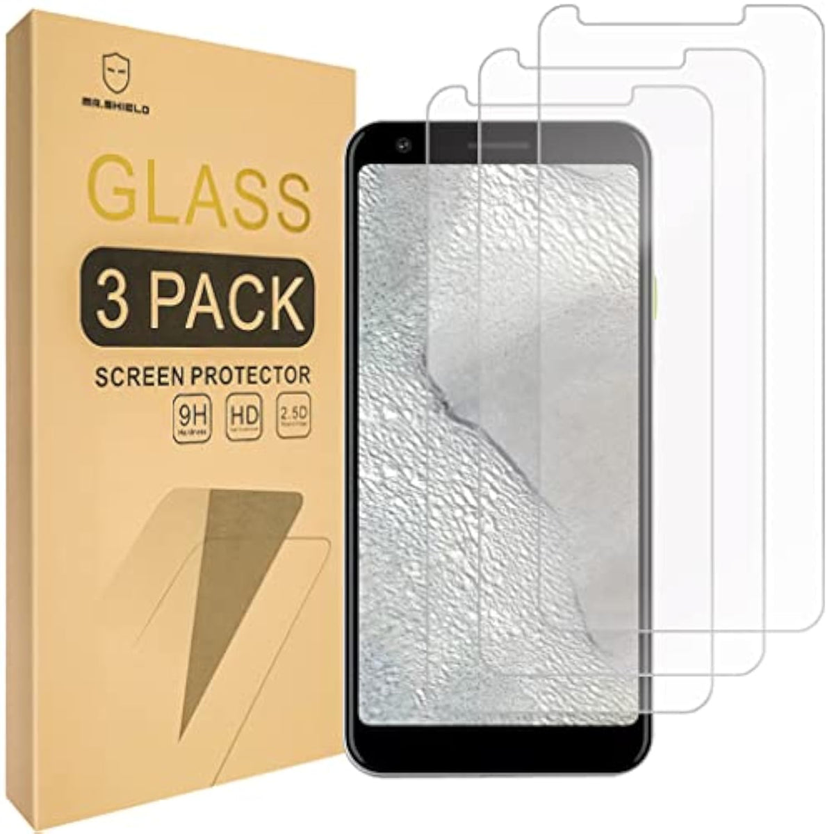 [3-Pack] Designed For Google (Pixel 3A Xl) [Tempered Glass] Screen Protector [Japan Glass With 9H Hardness] With Replacement