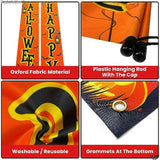 Happy Halloween XtraLarge Door Banner Orange Outdoor Summerween Party Decorations
