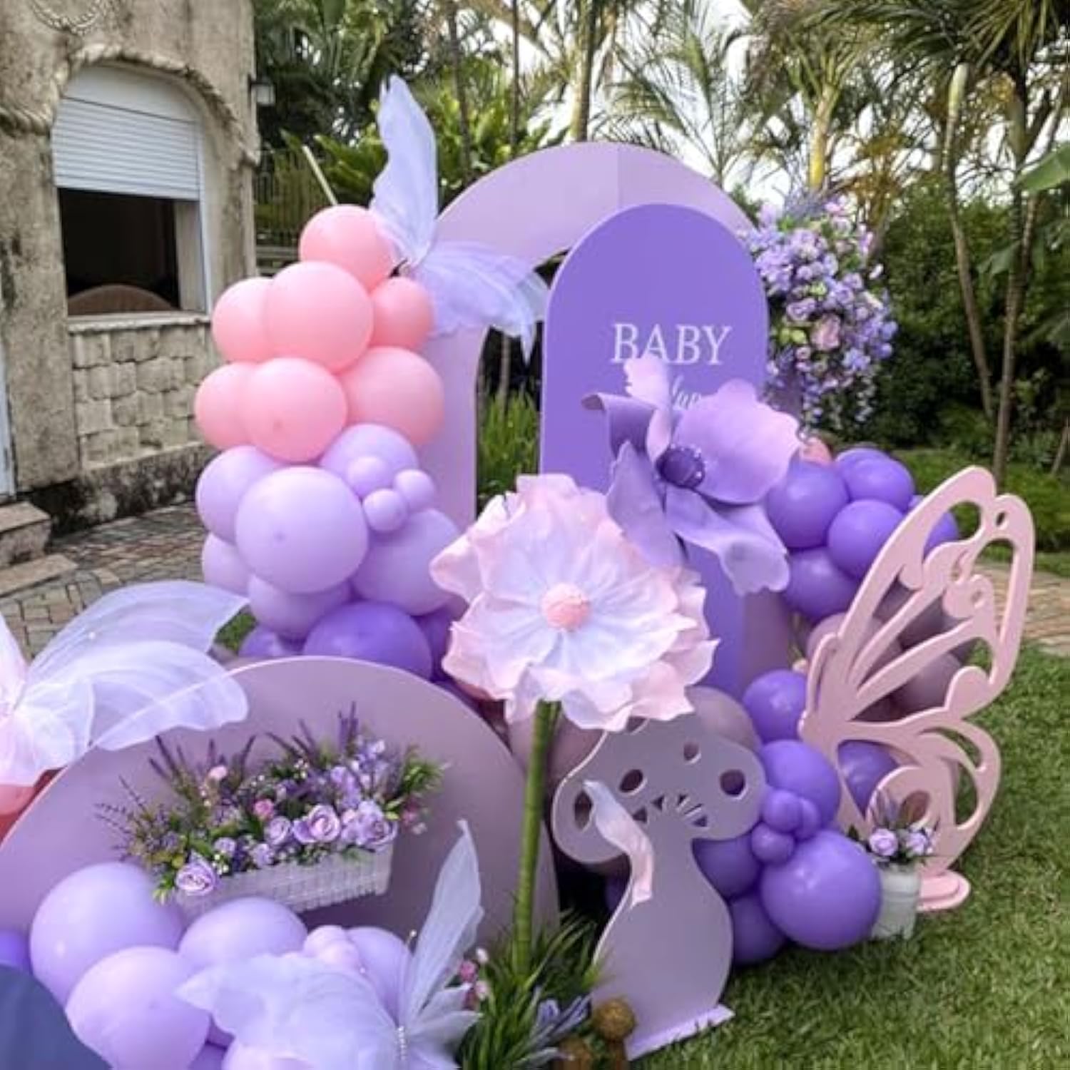 Pink & Purple Latex Balloons: Party Decor, Baby Shower, Birthday (50pcs, 12")