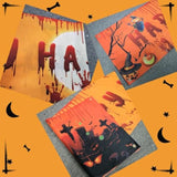 Large Happy Halloween Banner 98x19 Inch Pumpkin Graveyard Outdoor Decoration for Wall Yard Fence