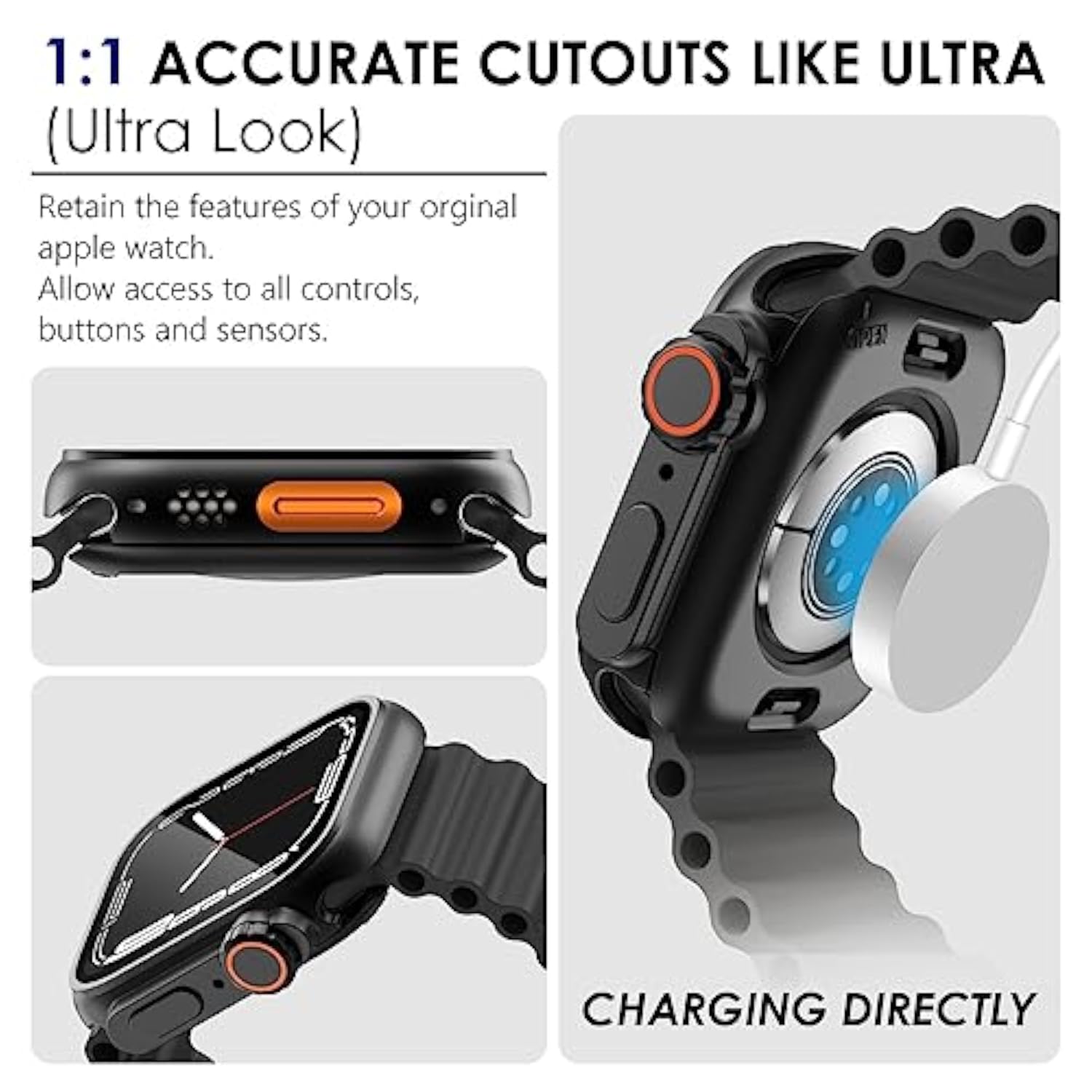 2 in 1 Apple Watch Case Compatible with Apple Watch Series 6 40mm and Apple Watch Series 5 40mm