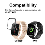 3D Screen Protector For P22, Compatible With Smartwatch Tykoit 1.5 Inch, P22 Donerton Popglory Canmixs Kalinco 1.4”, Dirrelo Fitpolo Gt01 1.55”, Curved Edge Full Coverage