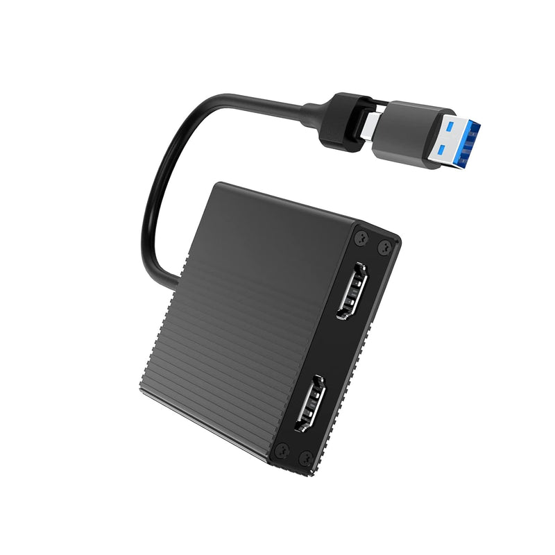 Usb Dual Monitor Adapter Built-In Displaylink Dl6950 Chip, Usb 3.0 And Usb C T