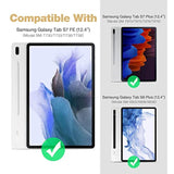 Samsung Galaxy Tab S7 Fe Case For Tablet S7+ Plus, S8+ Plus, Built-In Screen P