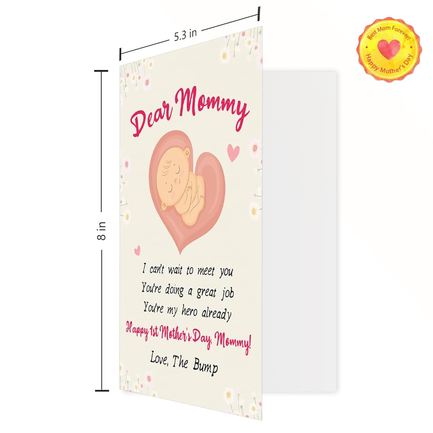Mdroluru First Mothers Day Gifts For New Mom, Best Gifts For Expecting Mom, Unique First Mothers Day Card From Baby, You Are My Hero Already!