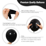 Black Balloon Arch Kit: 135 Latex Balloons for Party Decor