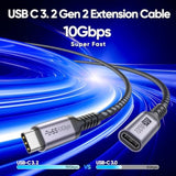 Usb C Extension Cable 6.6Ft, Usb C To Usb C Male To Female, Type C Extender Co