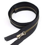 2Pcs #5 24 Inch Antique Brass Separating Jacket Zipper Y-Teeth Metal Z