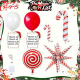 Christmas Balloon Arch Garland Kit, Red White Xmas Holiday Party Decoration