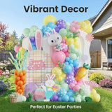 Easter Balloon Arch Garland Kit 163Pcs Pastel Balloon Arch With Bunny Carrot Balloons For Easter Birthday Party Supplies Spring Party Decorations