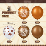 60-Pc Brown Cowgirl Bandana Balloon Set for Western Party Décor