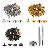 Leather Snap And Fastener Kit Tool 420 Pieces (105Sets) 5/8 Inch (15Mm