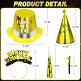 40pc New Year’s Eve Party Supplies for 20 with Hats, Headbands & Noise Makers