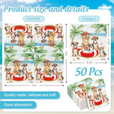 50Pcs Summer Dog Paper Napkins Tropical Beach Disposable Luncheon Napkins Dessert Dinner Hand Napkin For Birthday Pool Party