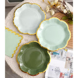 Sage Green Paper Plates & Napkins - 24 Pk for Garden, Tea, Baby Shower, Wedding