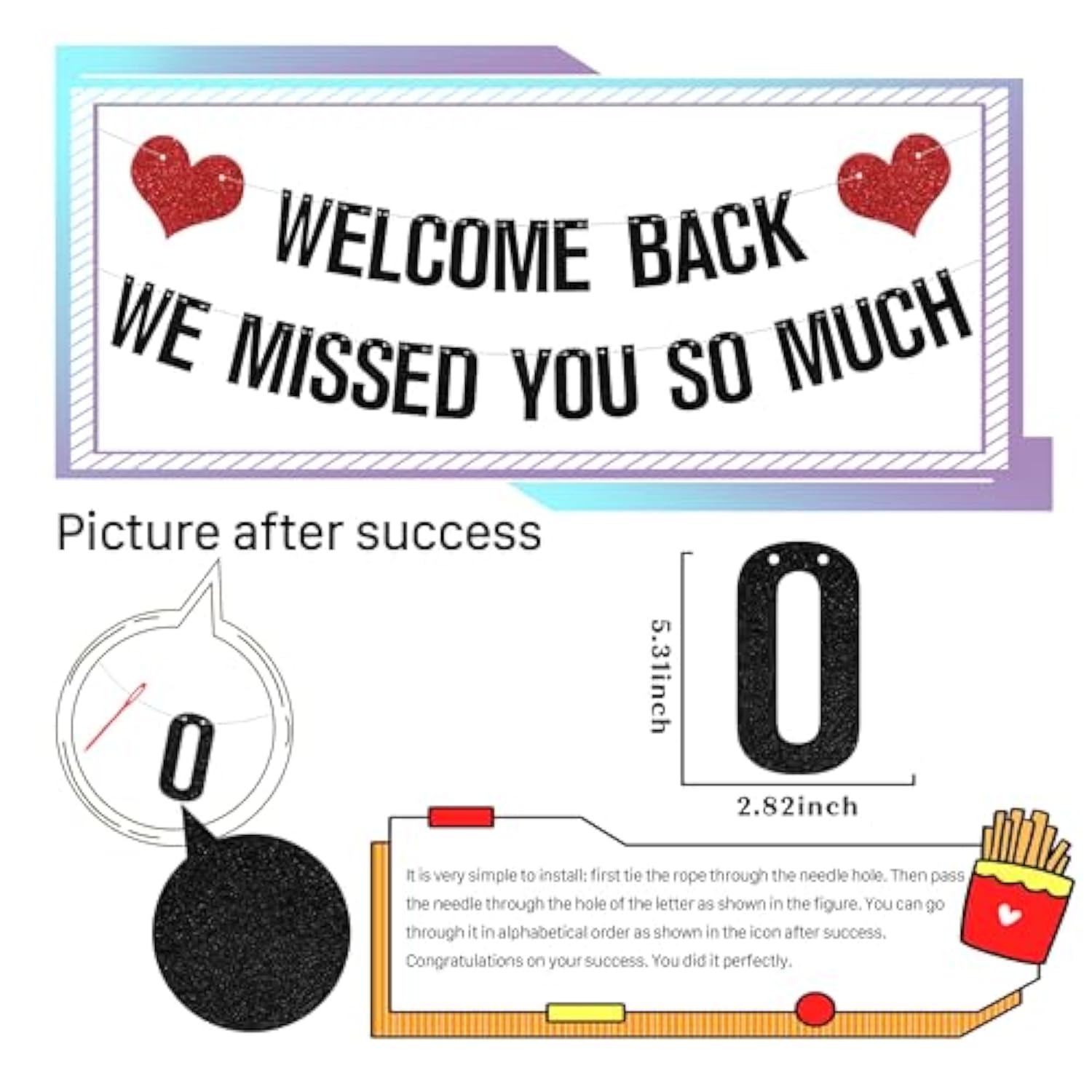 Welcome Back We Missed You So Much Banner Family Party Decoration