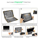 MOSISO Compatible with MacBook Air 13 inch Case 2022 2021 2020 Release A2337 M1 A2179 with Retina Display Touch ID, Heavy Duty Plastic Hard Shell Case with TPU Bumper & Keyboard Cover, Black