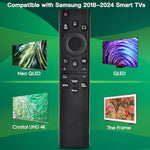 Voice Remote For Samsung Smart Tv,Replacement Control Compatible With Bn59-01385A,Aaa Battery Version,For Most 2018 To 2024 Samsung Crystal/Uhd/Qled/Frame/Qled/ 4K 8K Smart Tvs,2 Year