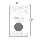 It’S A Boy Twinkle Twinkle Little Star Theme Gender Reveal 20 Scratch Off Cards 2"X3.5" Double-Sided Baby Shower Game Cards, Blue Star Reveal Activity For Guests, Made In Usa