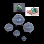 5 Pcs Sphere Resin Molds Round Silicone Molds Globe Ball Casting Moulds For Epoxy Resin Diy Necklace Jewelry Soap, Candle Bath Bomb Making