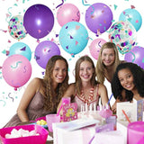 50 Pack Mermaid Party Balloons 12 Inch Light Purple Dark Purple Pink B