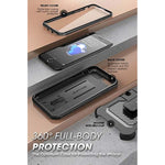 SUPCASE for iPhone SE 3rd Generation / iPhone SE 2nd Generation / iPhone 7/ iPhone 8 Case (Unicorn Beetle Pro), with Screen Protector & Stand & Holster Rugged Phone Case for Apple iPhone SE, Black