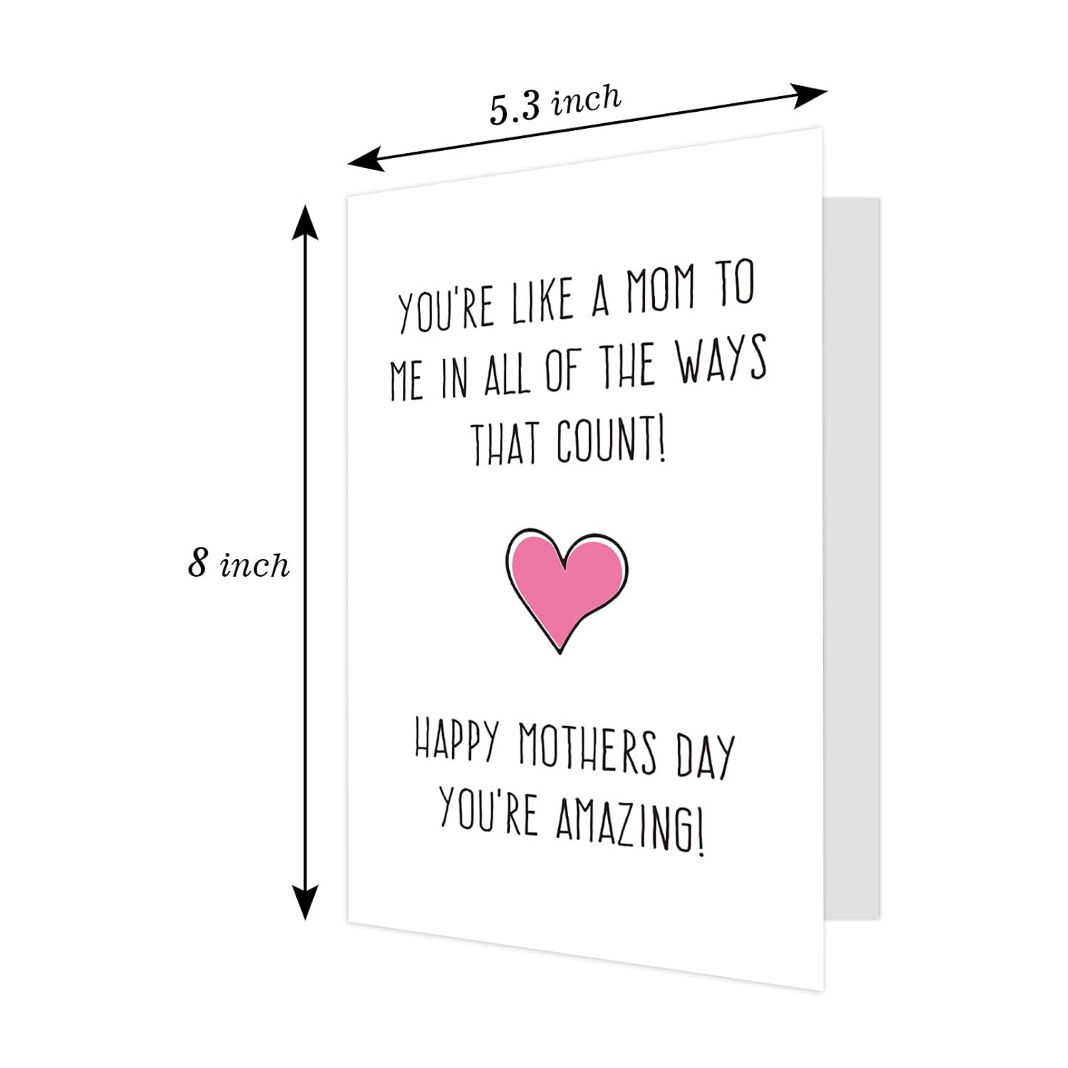 Funny Mothers Day Gifts For Stepmom, Like A Mom To Me Mother’S Day Card Gift, Cute Mothers Day Card Gift For Auntie Godmother Mother In Law
