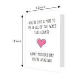 Funny Mothers Day Gifts For Stepmom, Like A Mom To Me Mother’S Day Card Gift, Cute Mothers Day Card Gift For Auntie Godmother Mother In Law