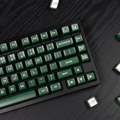 142 Keys Pbt Doubleshot Sa Keycaps Dark Green Translucent Keycaps Set Fit For 61/64/87/104/108 Cherry Mx Switches Iso Ansi Mechanical Keyboard