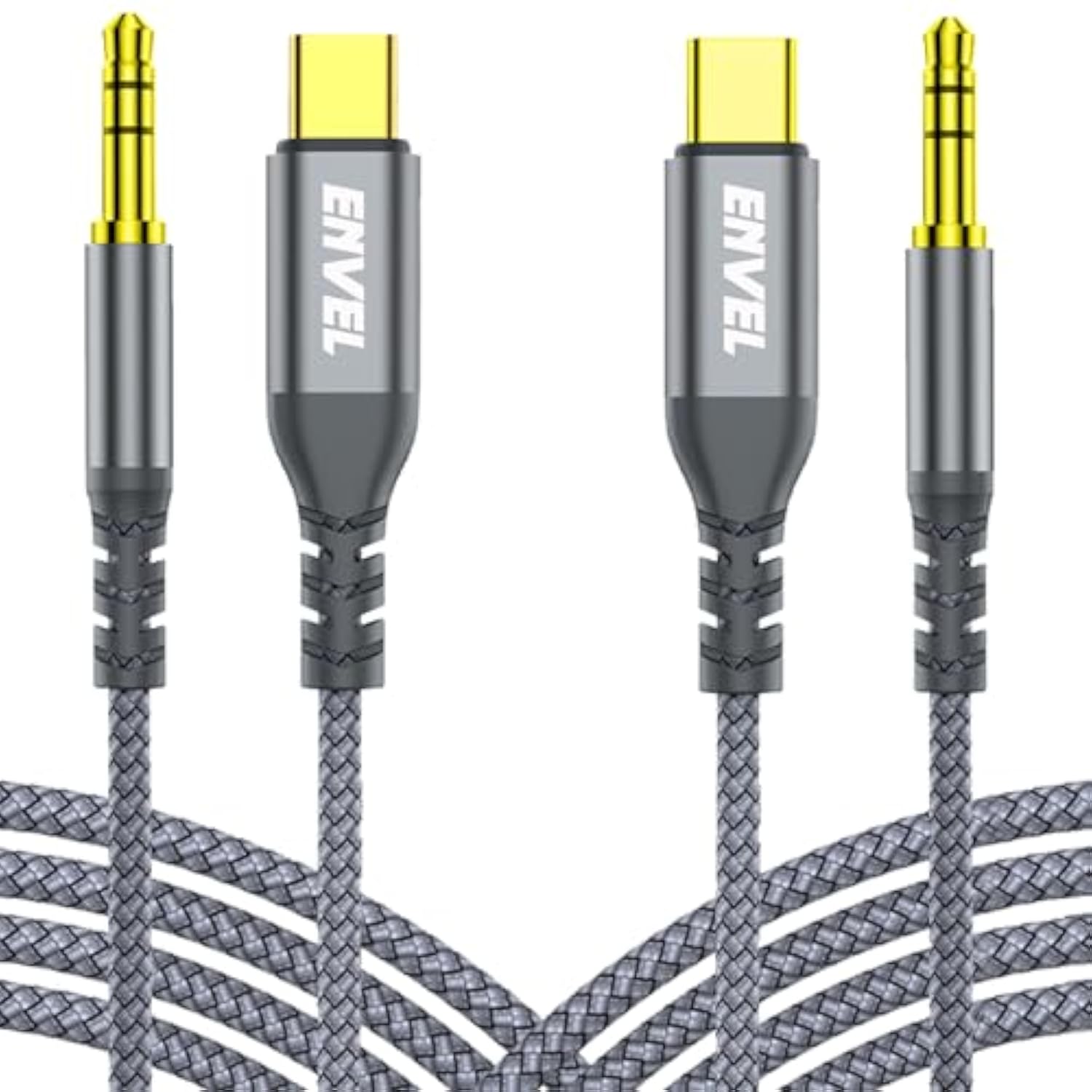 Usb C To Aux 3.5Mm Audio Jack Cable 4Ft, 2 Pack Type C Adapter To 3.5Mm Headphone Car Stereo Compatible With Iphone 15 Pro Max 15 Plus Ipad Pro Galaxy S23 S22 S21 Ultra Pixel 7 7 Pro