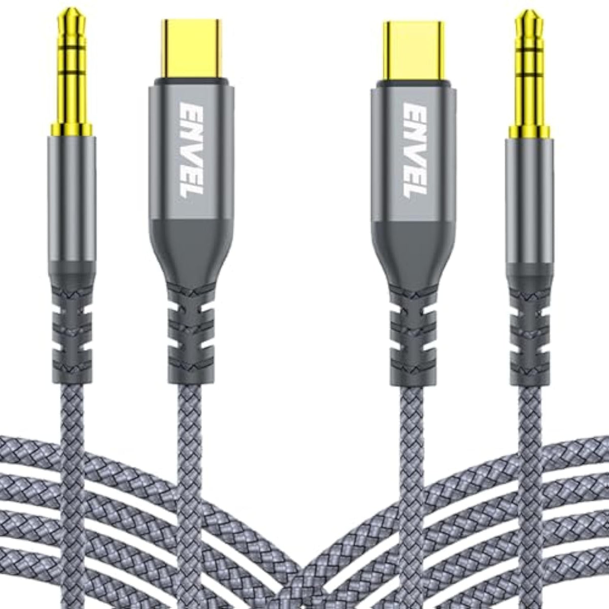 Usb C To Aux 3.5Mm Audio Jack Cable 4Ft, 2 Pack Type C Adapter To 3.5Mm Headphone Car Stereo Compatible With Iphone 15 Pro Max 15 Plus Ipad Pro Galaxy S23 S22 S21 Ultra Pixel 7 7 Pro